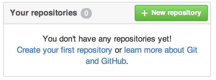 Der Bereich „Your repositories“