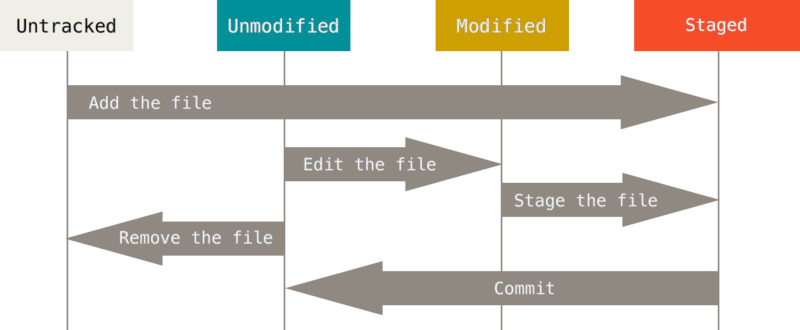 El ciclo de vida del estado de tus archivos.