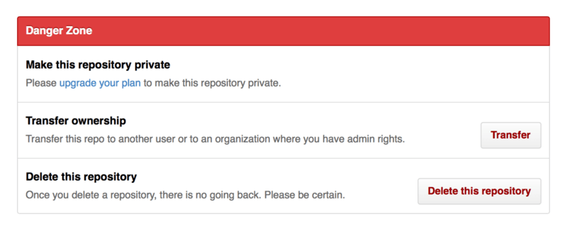 Μεταβίβαση έργου σε άλλον χρήστη ή οργάνωση του GitHub