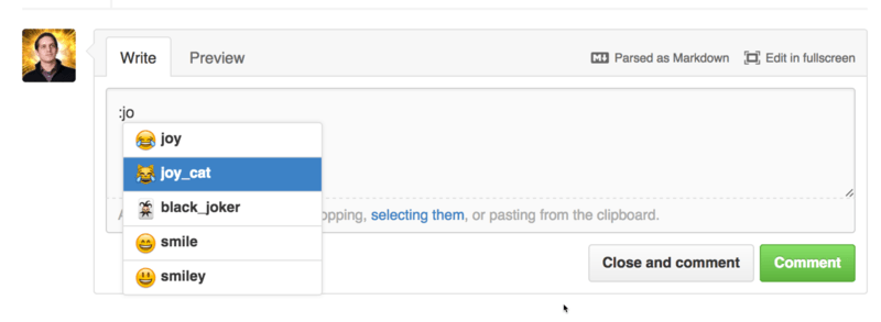 Λίστα αυτόματης συμπλήρωσης emoji